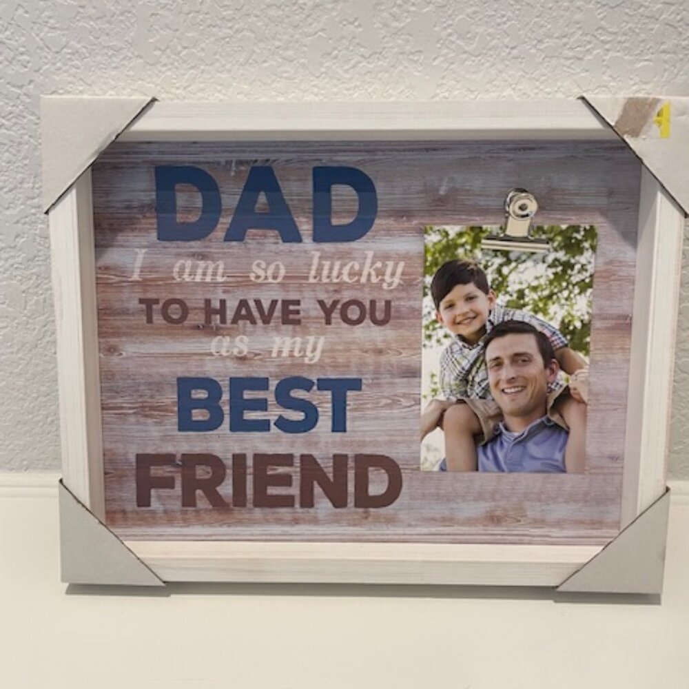 Dad I Am So Lucky To..." wall frame photo clip